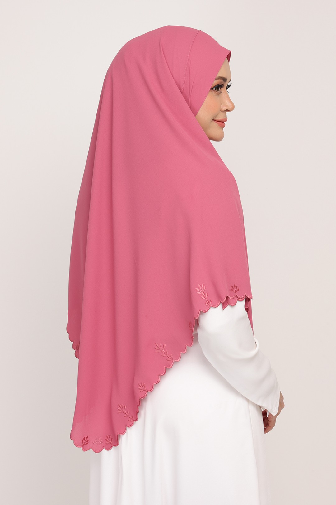 Shawl Sulam Cerice Puce