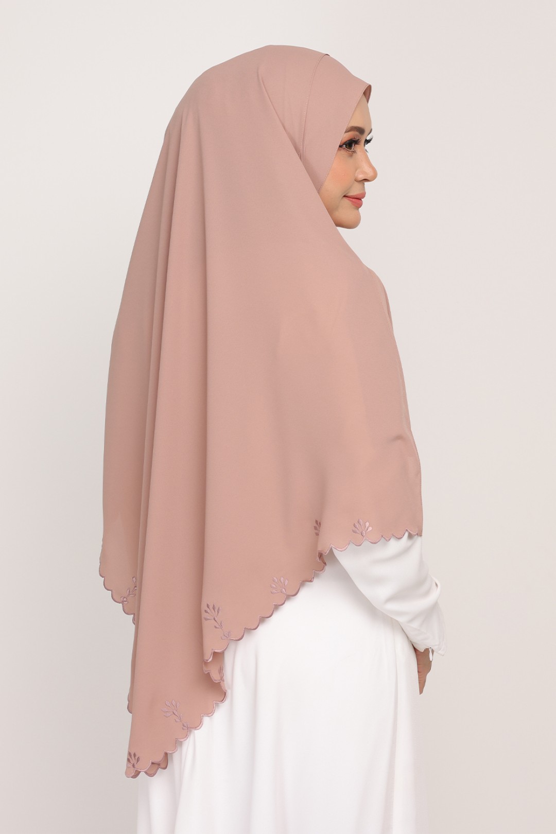 Shawl Sulam Chestnut Cream