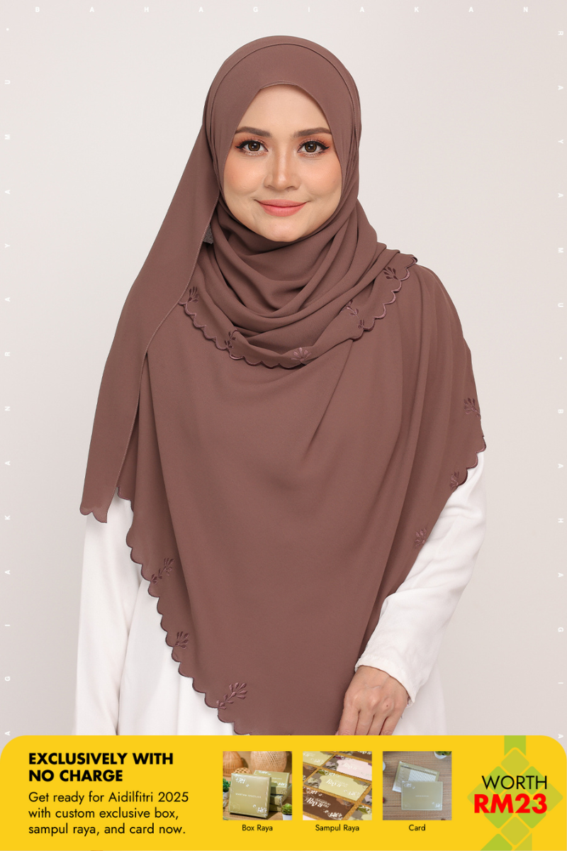 Shawl Sulam Choco Buff