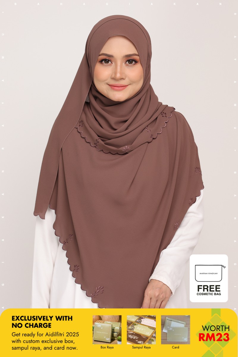 Shawl Sulam Choco Buff