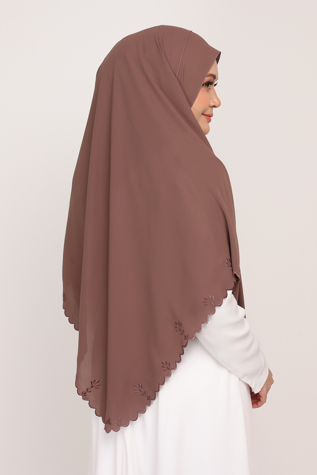 Shawl Sulam Choco Buff