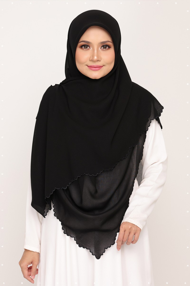 Bawal Sulam Charcoal Black