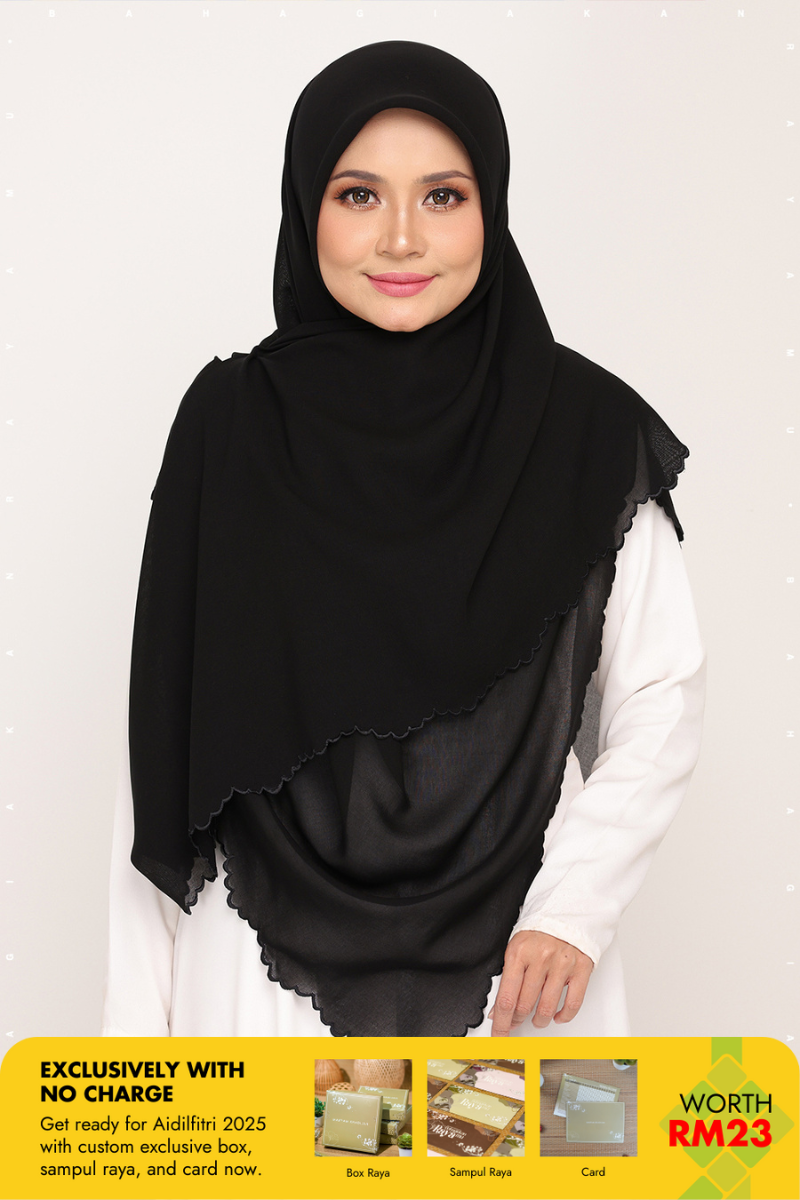 Bawal Sulam Charcoal Black