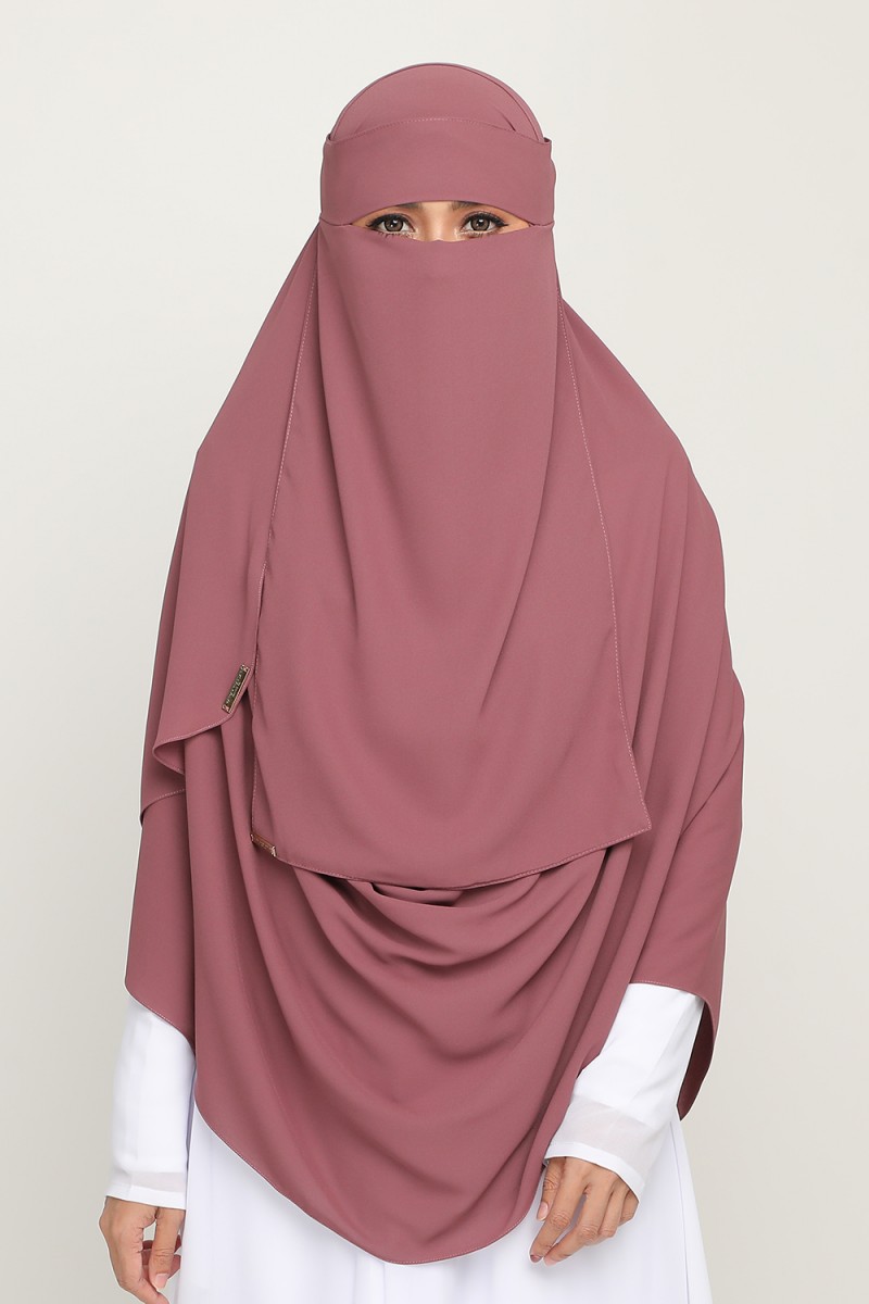 [AS-IS]- Niqab Dark Ruby