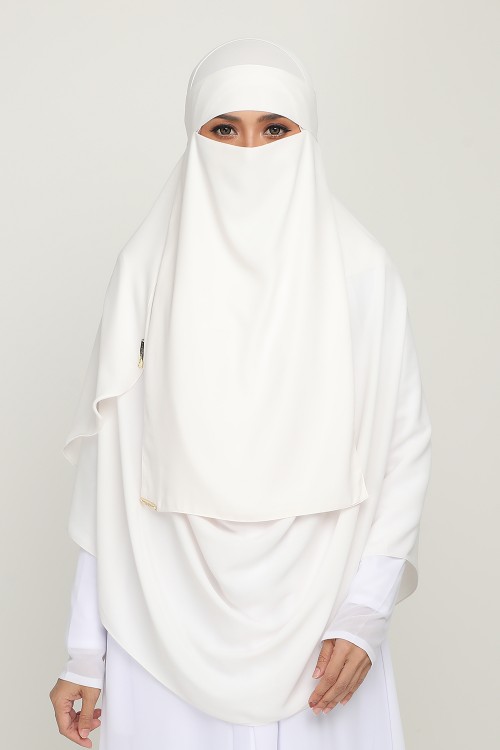 [AS-IS]- Niqab Milky White