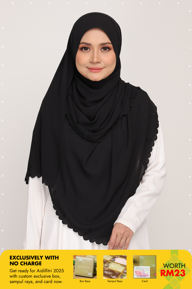 Shawl Sulam Dim Black