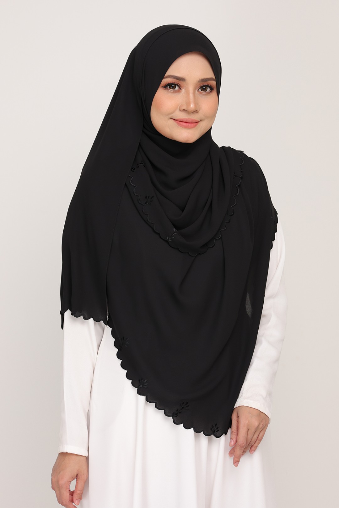 Shawl Sulam Dim Black