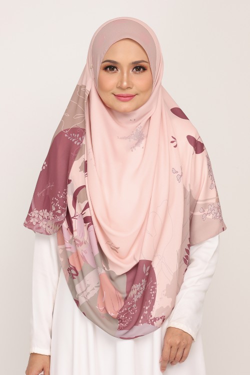 Long Shawl Printed Kiara Dun Rose