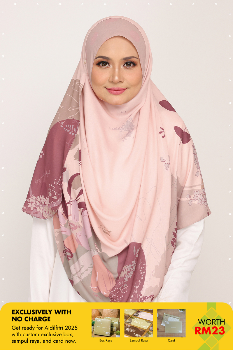 Long Shawl Printed Kiara Dun Rose