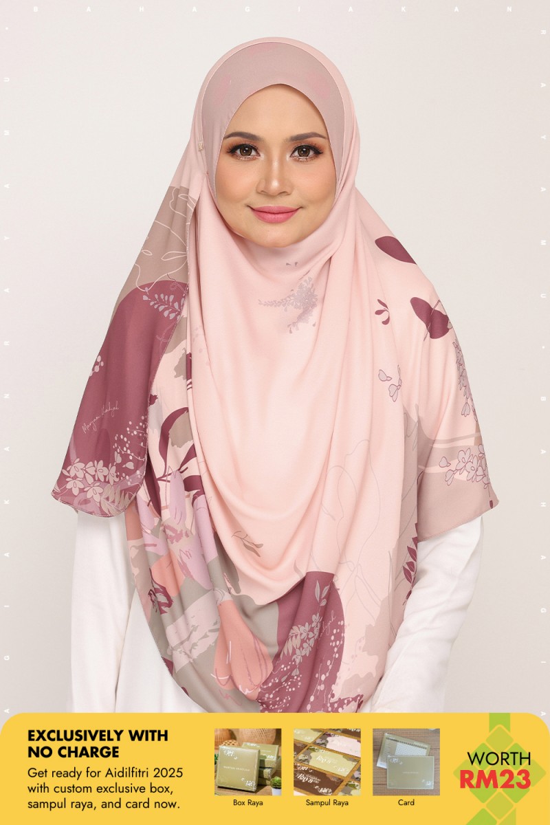 Long Shawl Printed Kiara Dun Rose