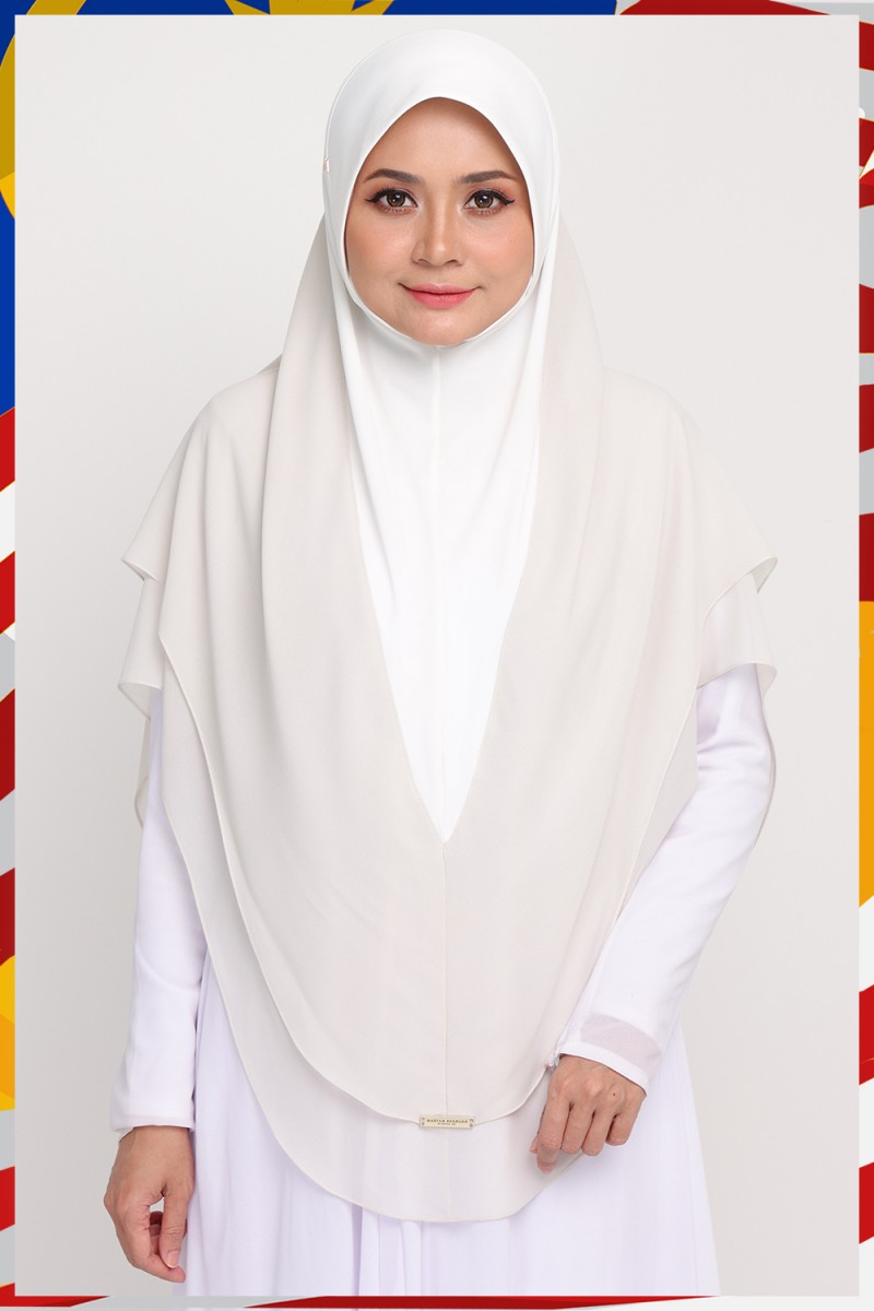 As-Is Khimar 3 Layer Eggshell White