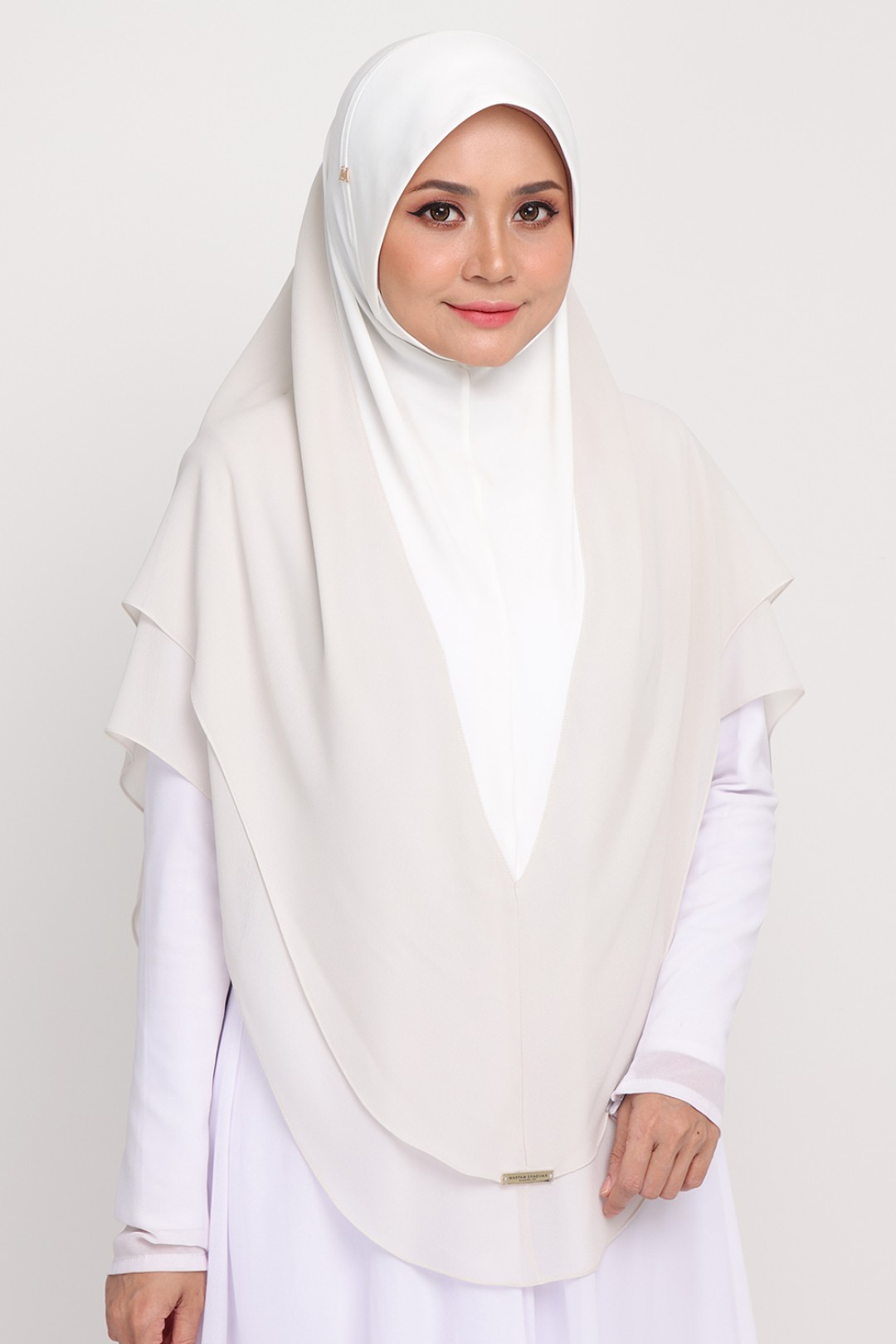 Khimar 3 Layer Eggshell White