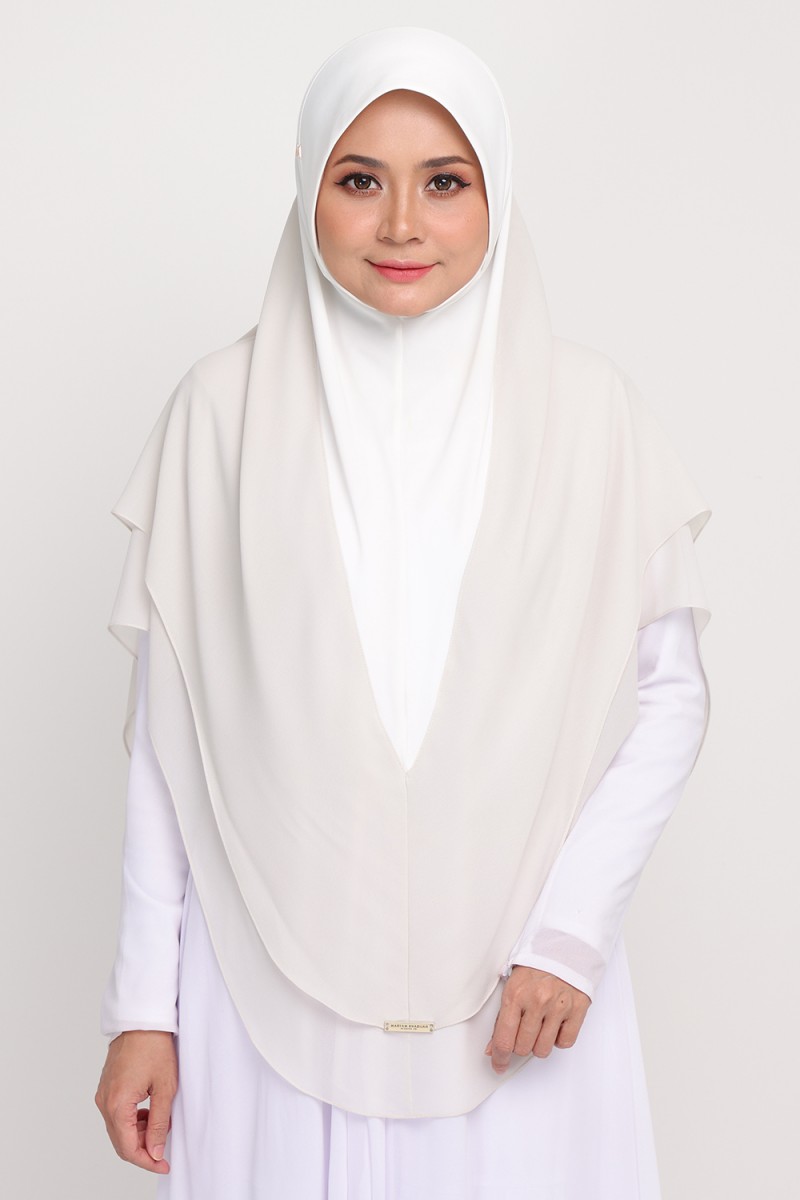 As-Is Khimar 3 Layer Eggshell White