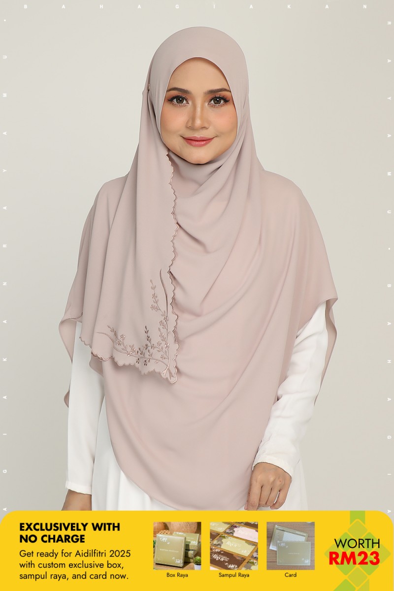 Umma Shawl Sulam Fairy Puce