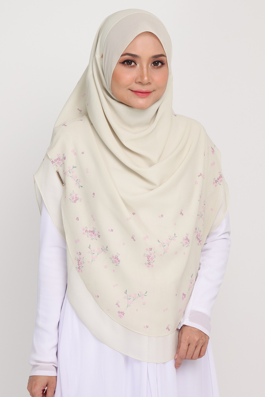 Umma Printed 2-Layer Floral White