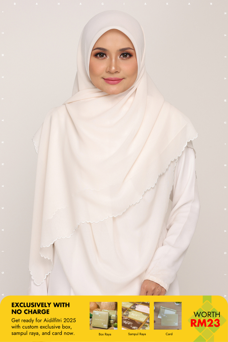 Bawal Sulam Floral White