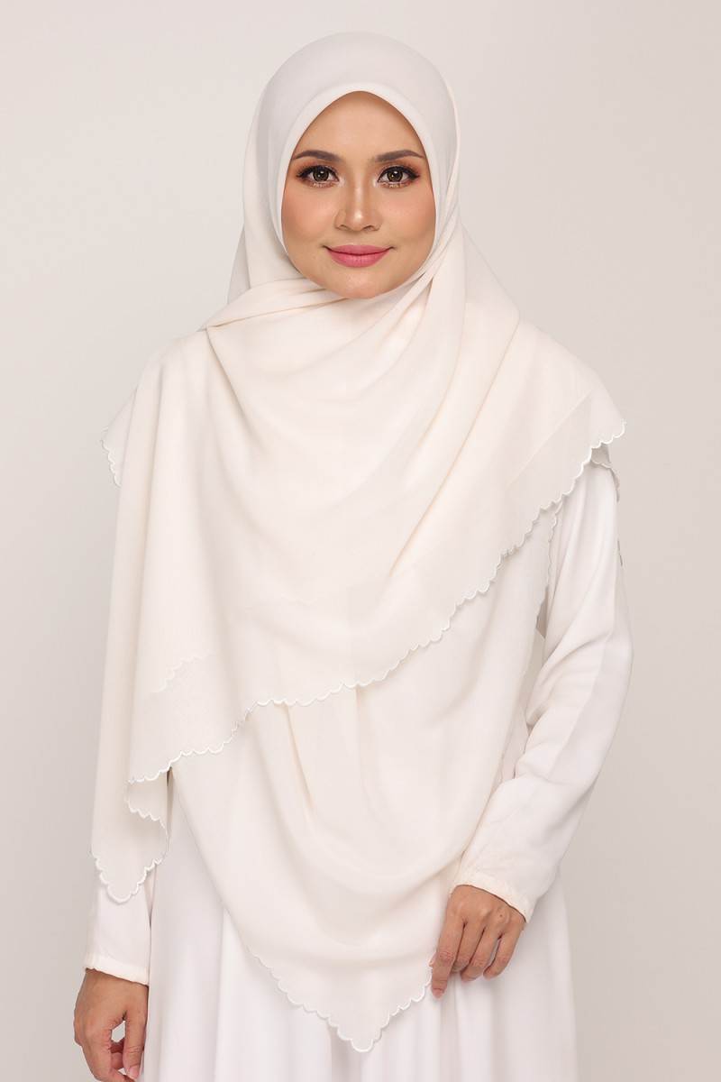 Bawal Sulam Floral White