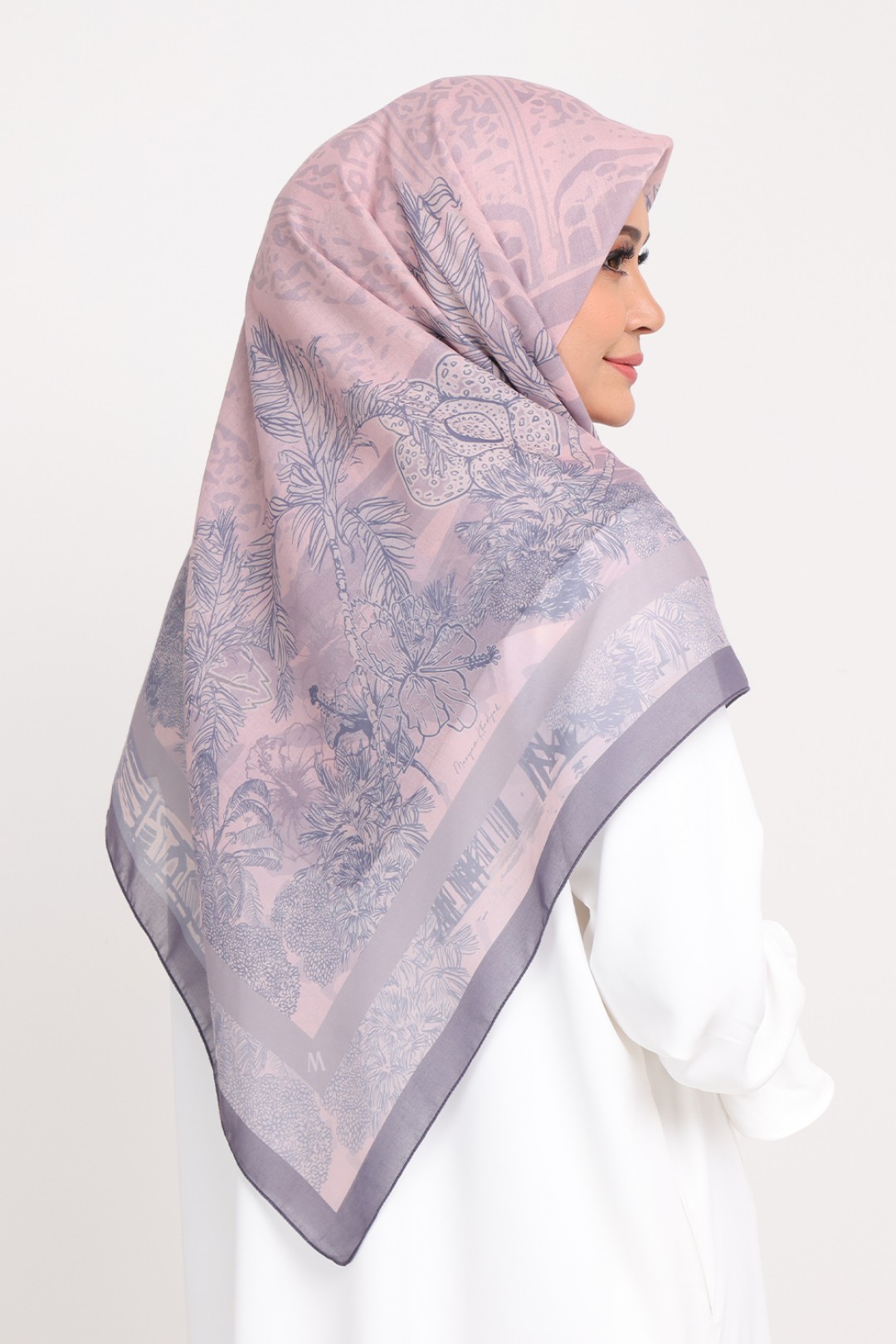 [SAMPLE]-Bawal Printed Hibiscus Pink