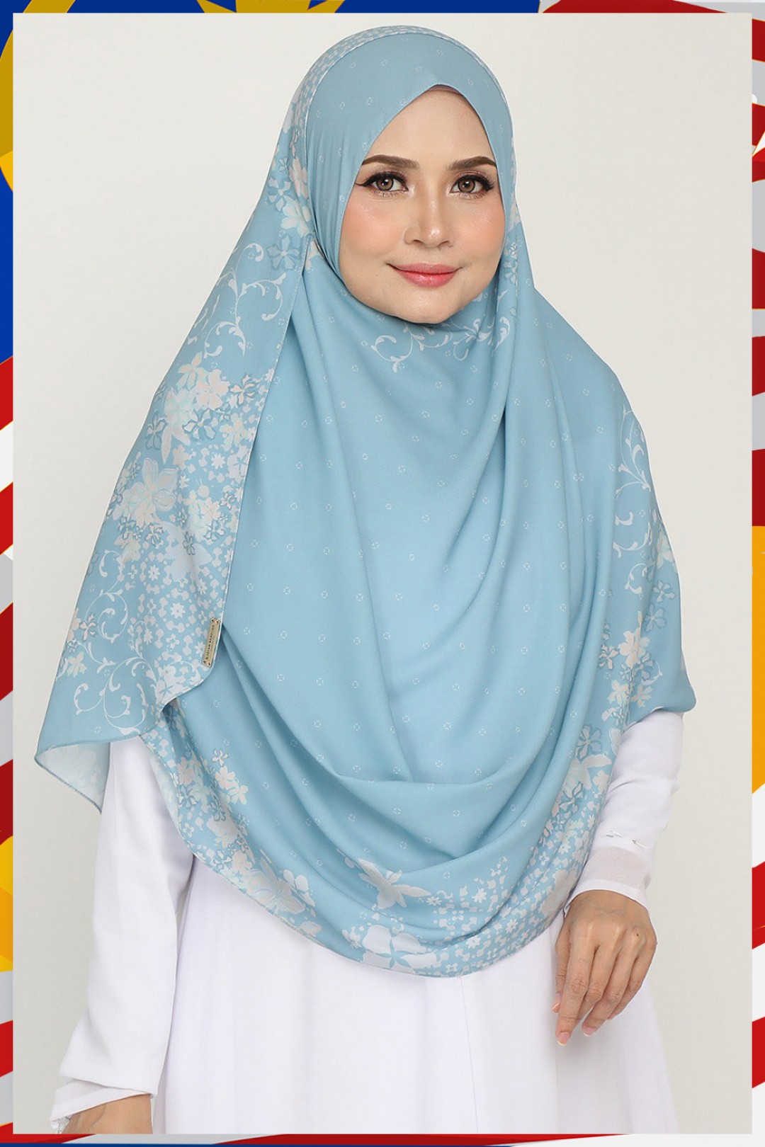 Instant Printed Khamsiyyah Celeste Teal