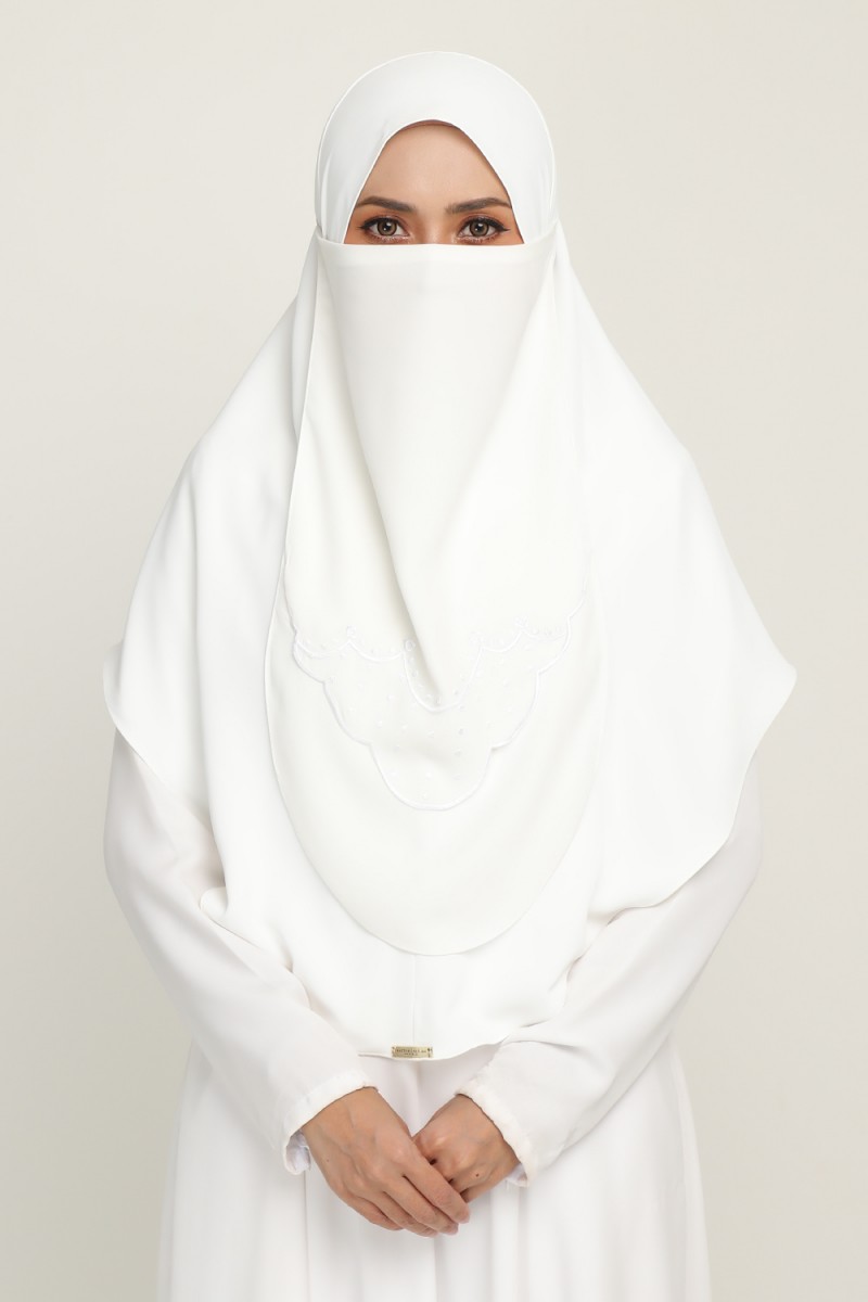 As-Is Purdah Sulam Jade White