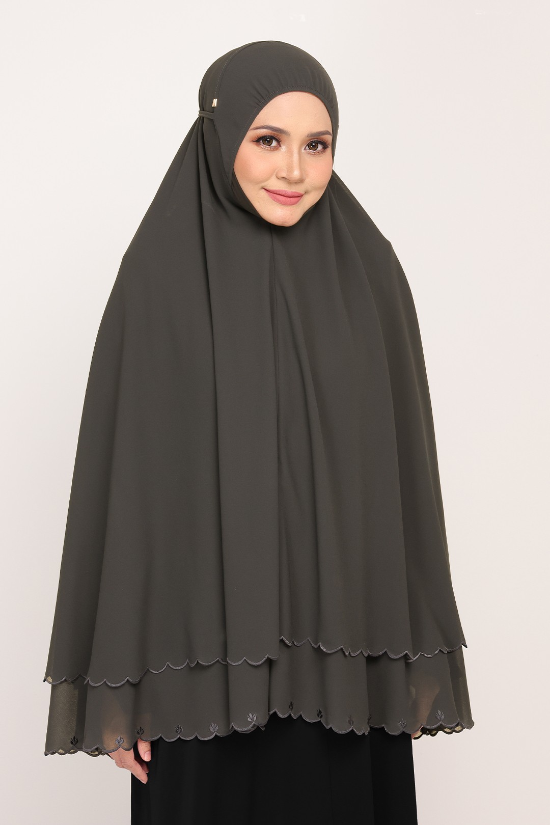 Mini Telekung Fatimah Jet Olive