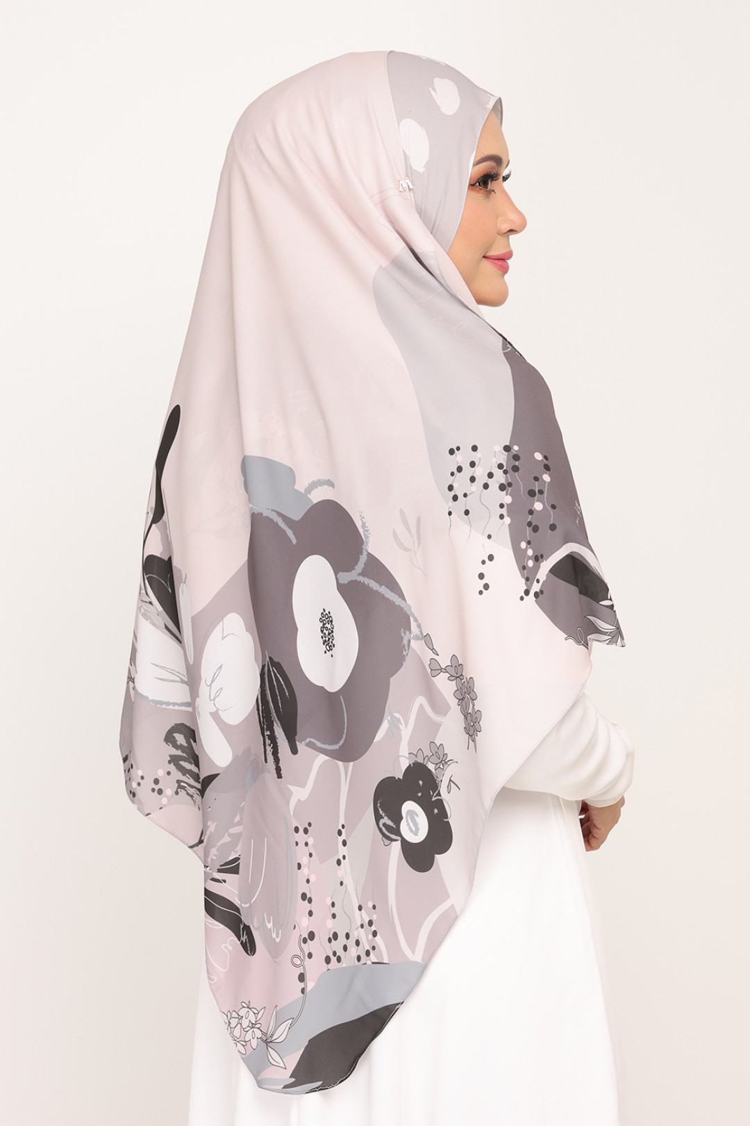 Instant Printed Kiara Khaki Ash