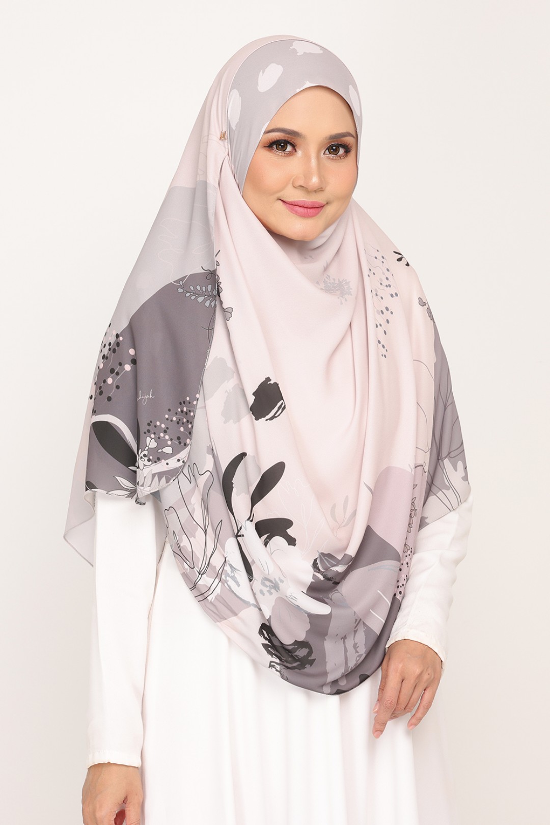 Instant Printed Kiara Khaki Ash