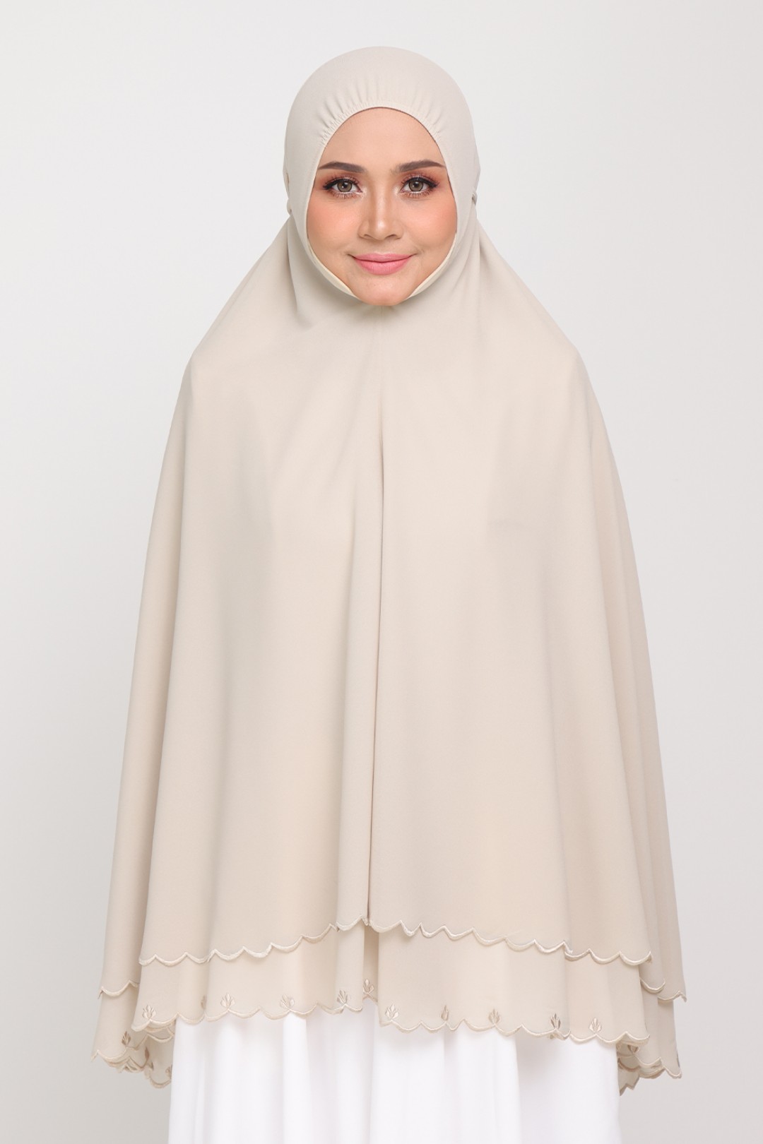 Set Sut Safiyyah Lavender Grey + Mini Telekung Fatimah