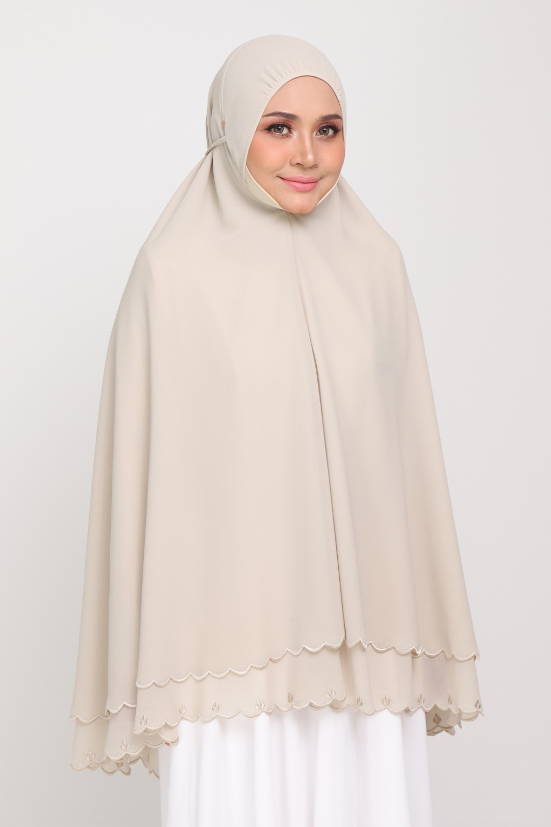 Mini Telekung Fatimah Khaki Dun