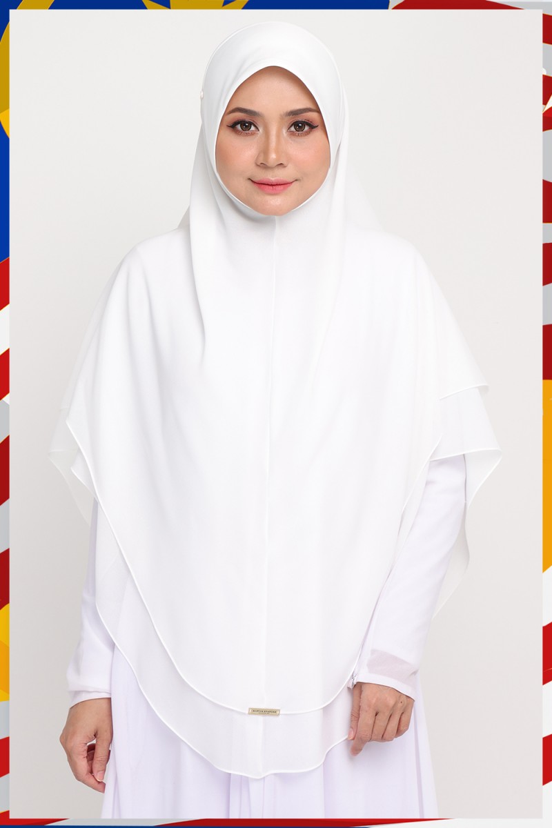 As-Is Khimar 2-Layer Scuba Bijela White