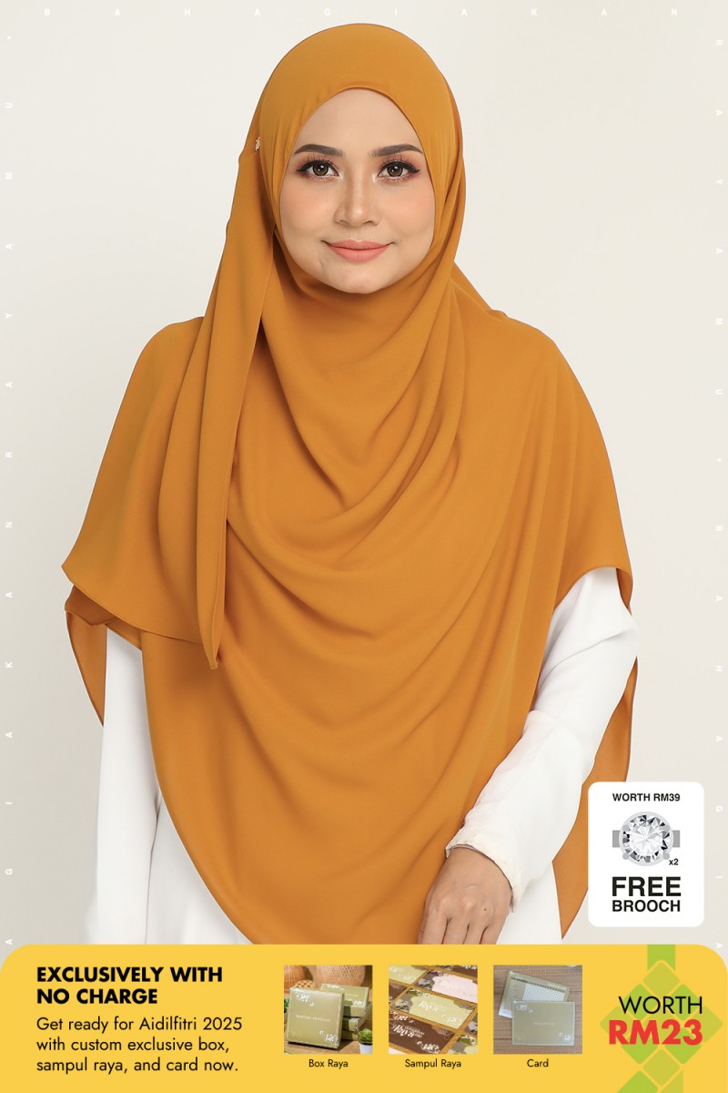 [AS-IS]- Umma Shawl Merangsri Carrot Orange