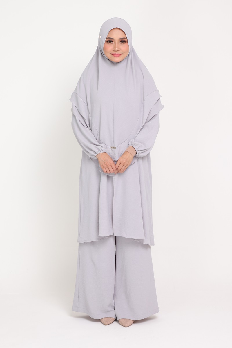 [AS-IS]- Set Sut Safiyyah Lavender Grey ( Sut Only )