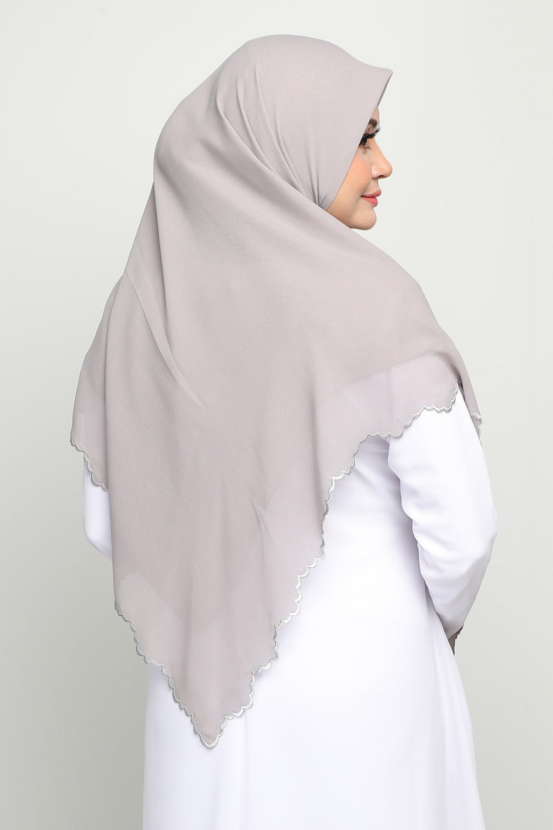 [AS-IS]- Bawal Sulam Lilac Grey