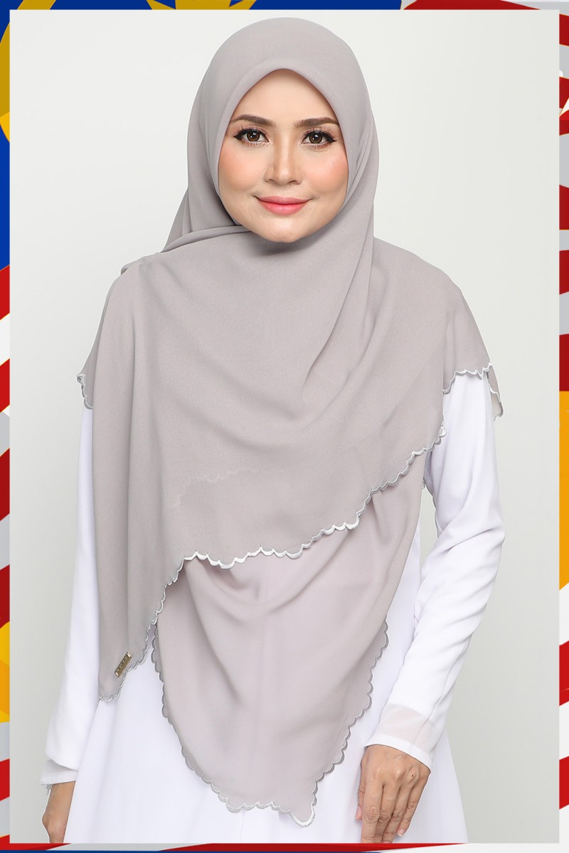 Bawal Sulam Lilac Grey