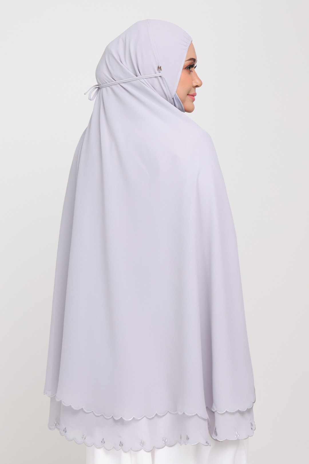 Mini Telekung Fatimah Lilac Grey