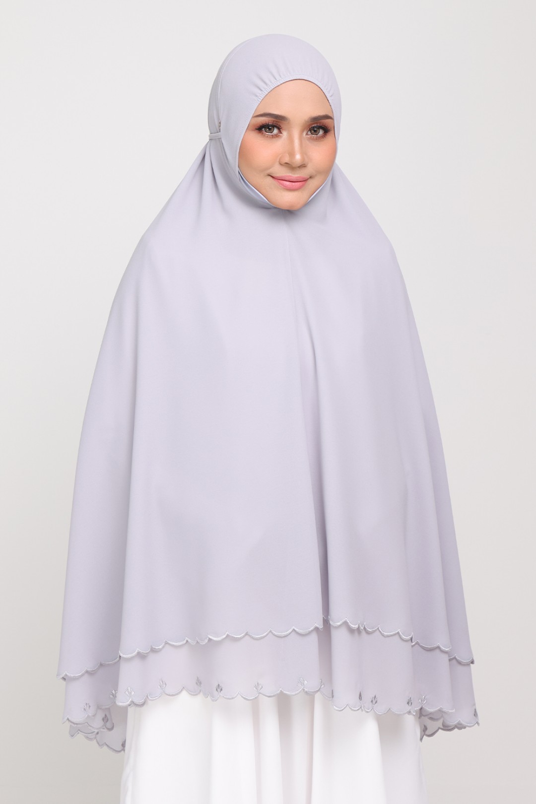 Mini Telekung Fatimah Lilac Grey