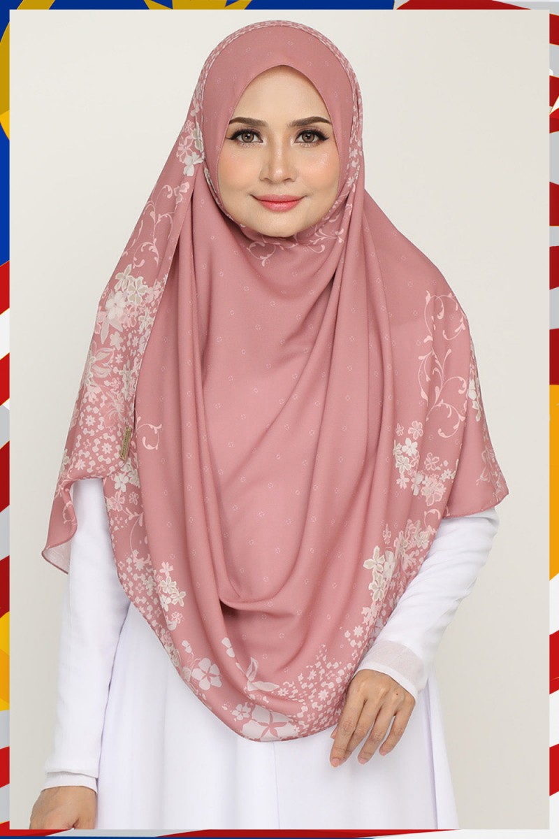 Long Shawl Khamsiyyah Pastel Peach