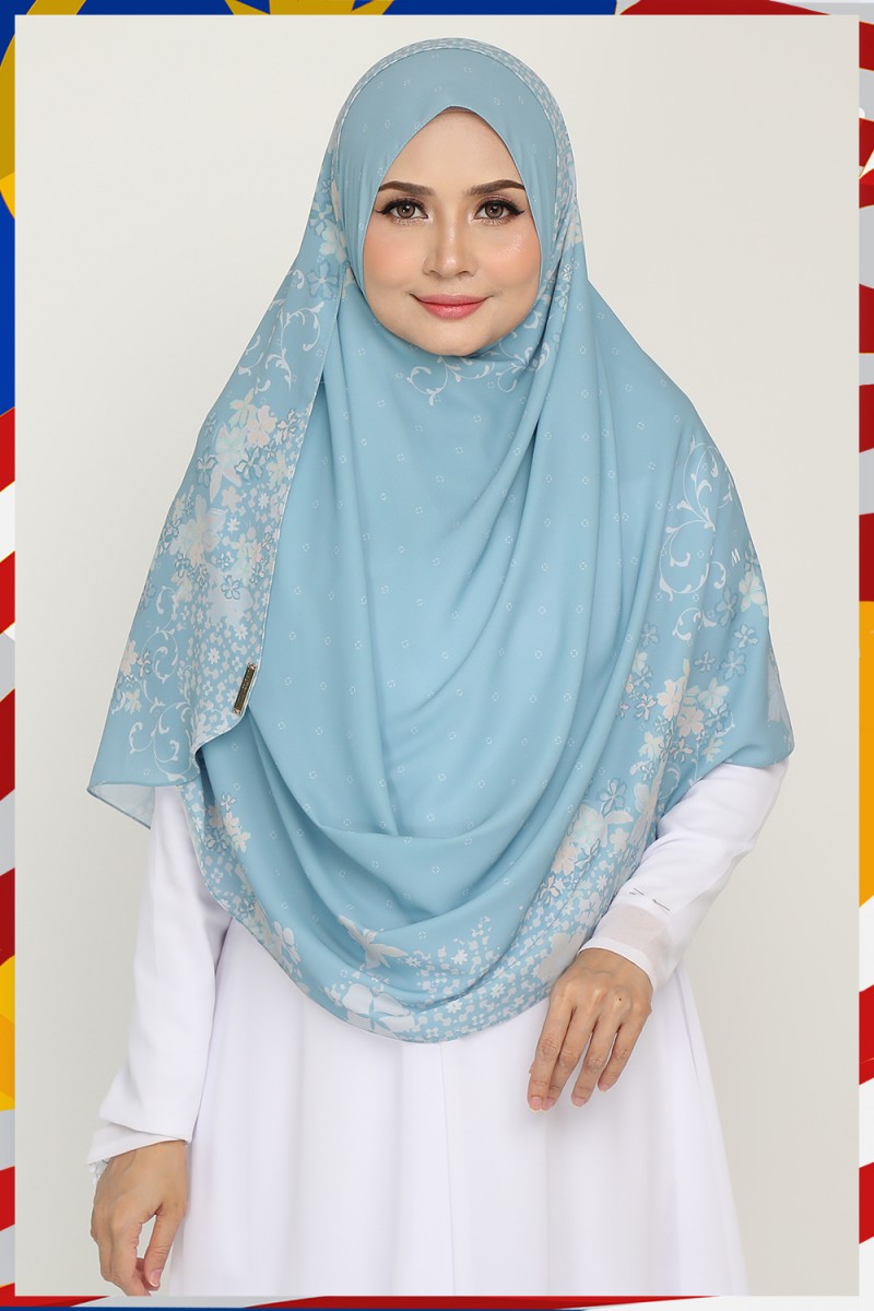 Instant Printed Khamsiyyah Celeste Teal