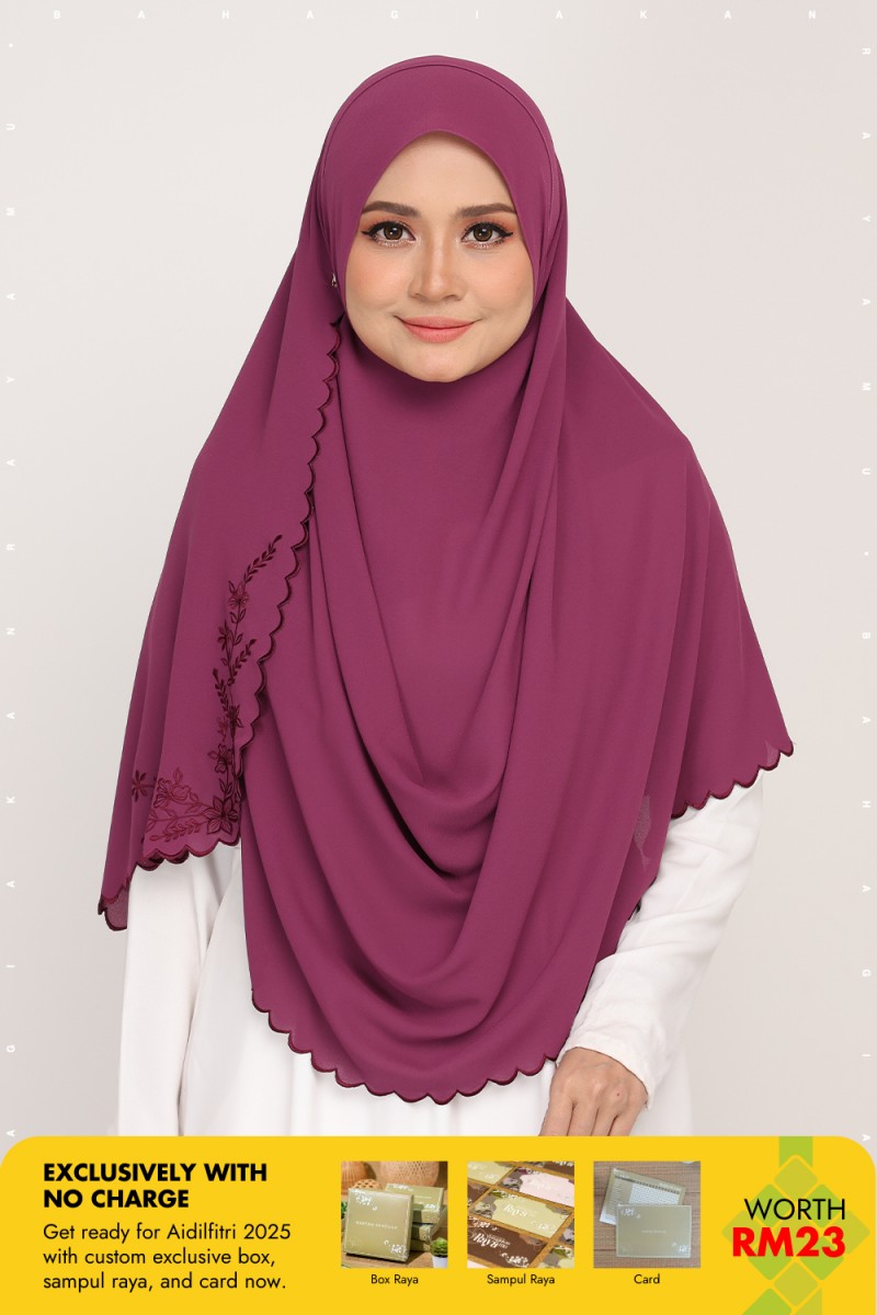 Shawl Sulam Magenta Blush