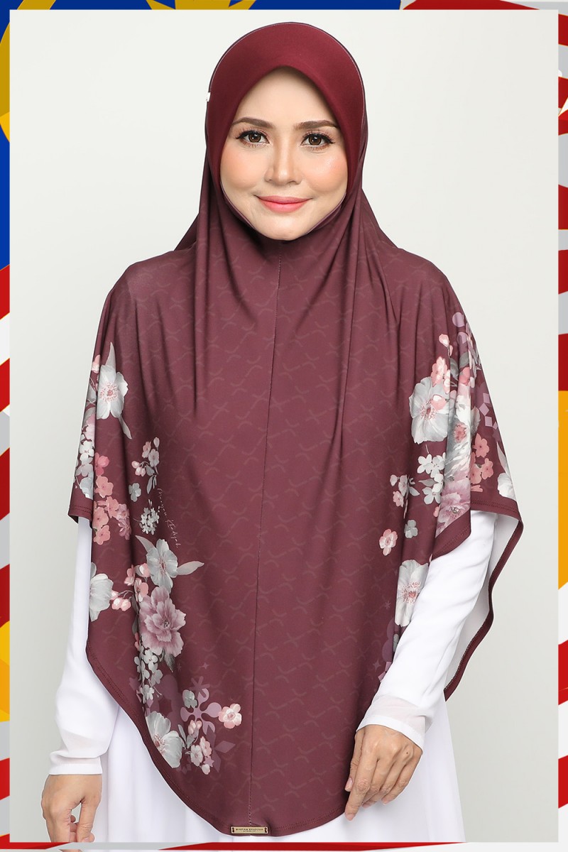 Sarung Printed Ghaniyah Maroon Oak