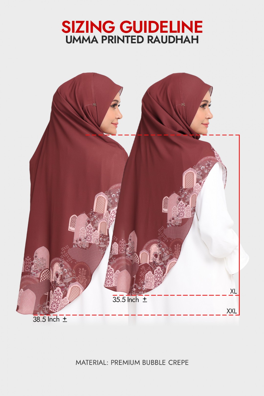 Umma Printed Raudhah Celestial Blue