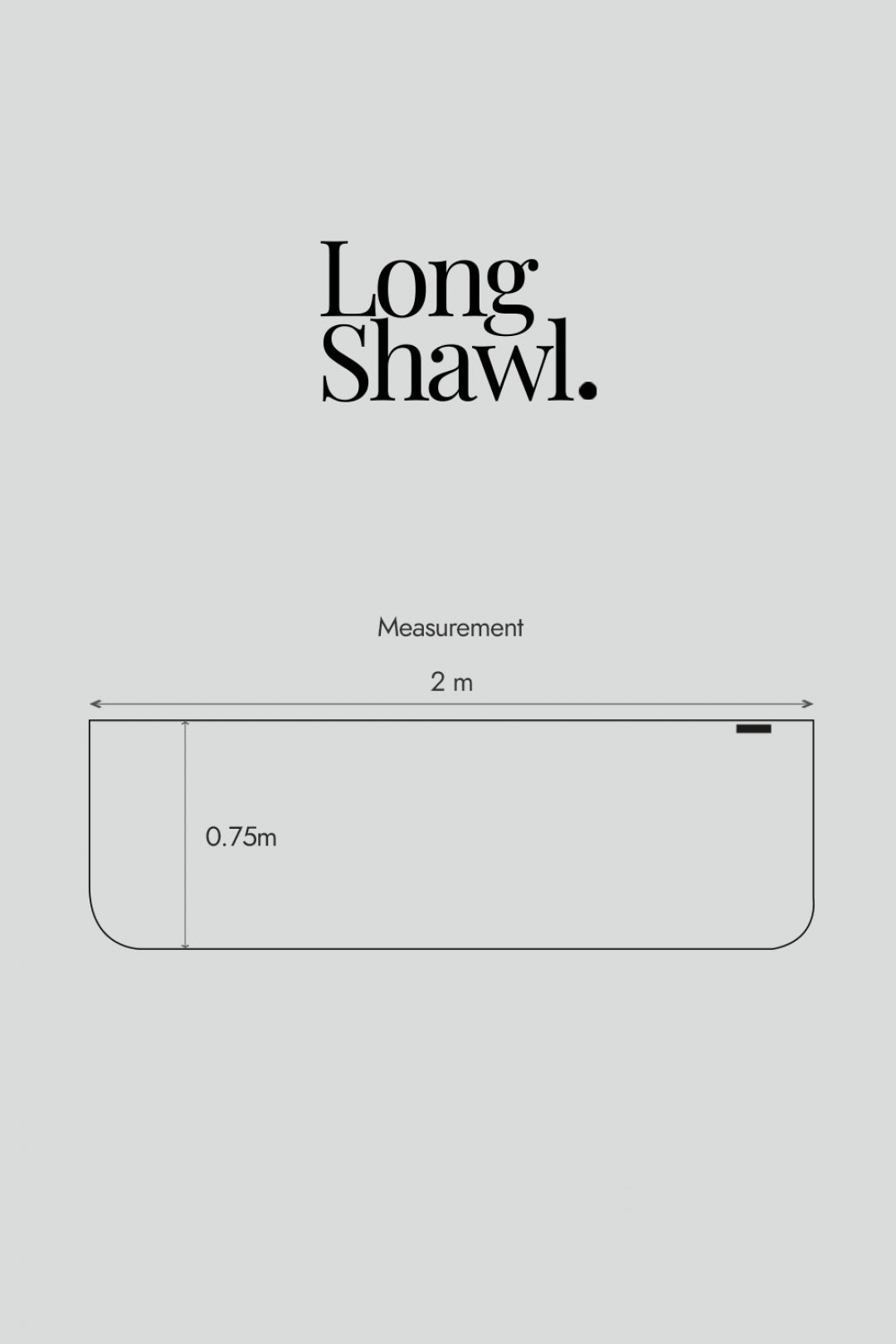 As-Is Long Shawl Sky