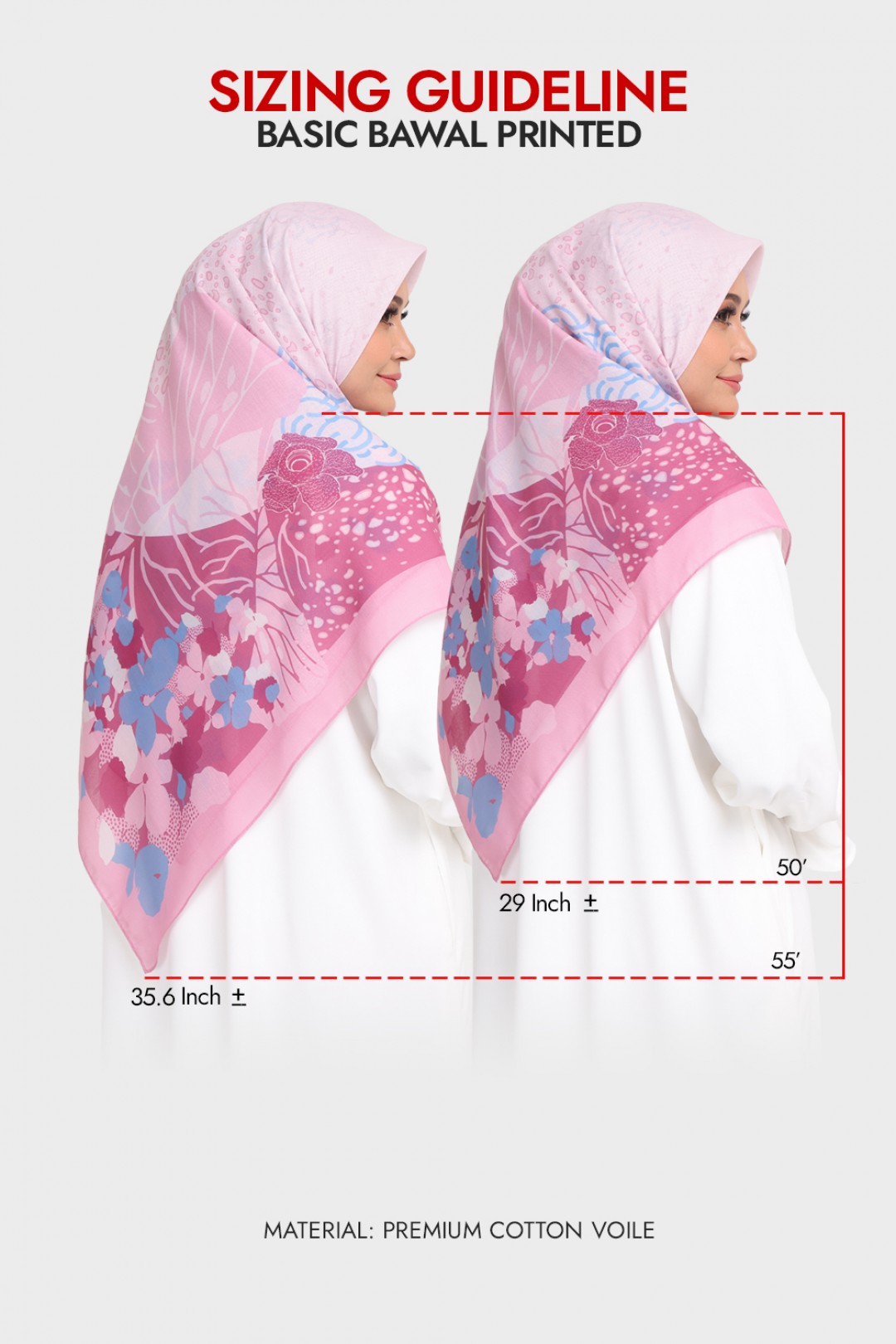 Bawal Printed Mahsuri Kesumba