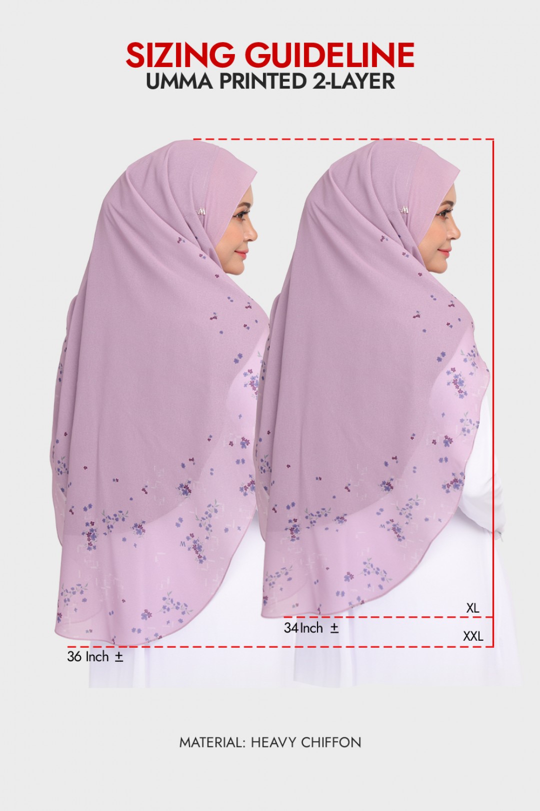 Umma Printed 2-Layer Dark Orchid