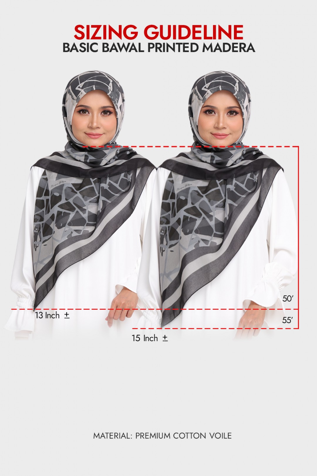 [AS-IS]-Bawal Printed Madera Medium Saphire