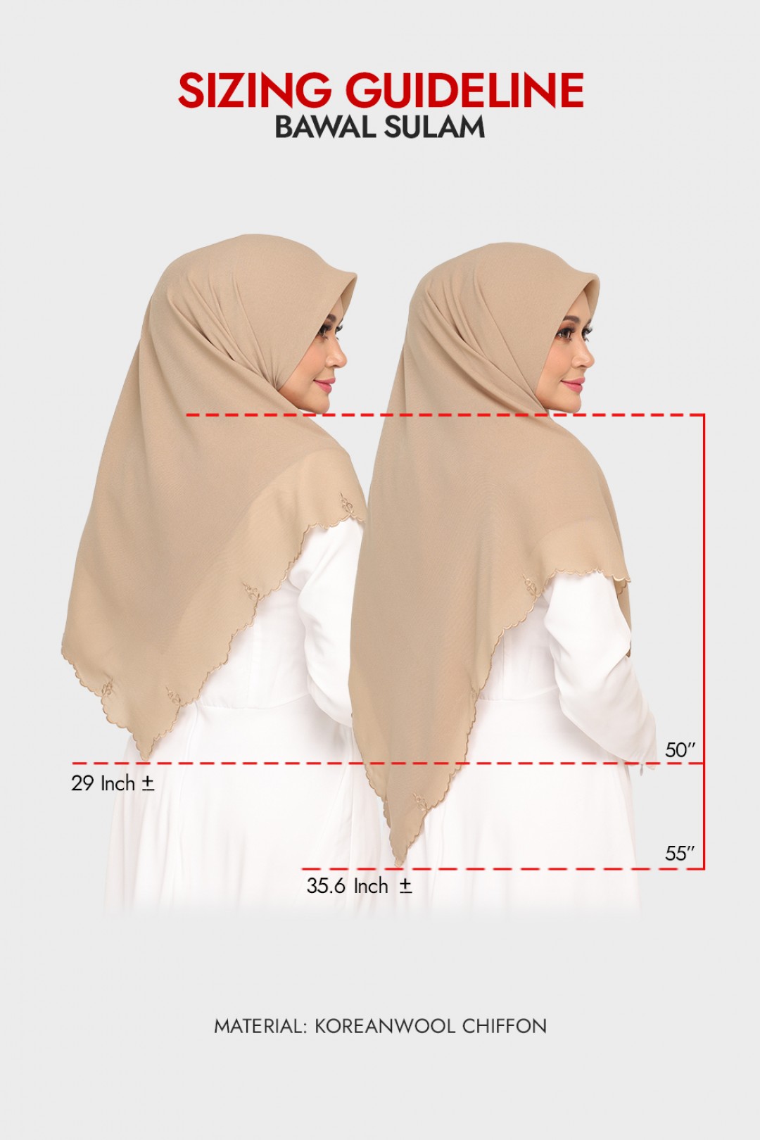 Bawal Sulam Rose Taupe