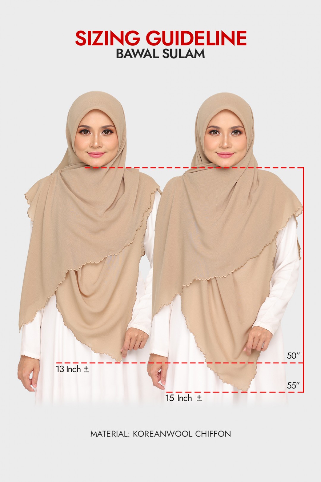 Bawal Sulam Rose Taupe