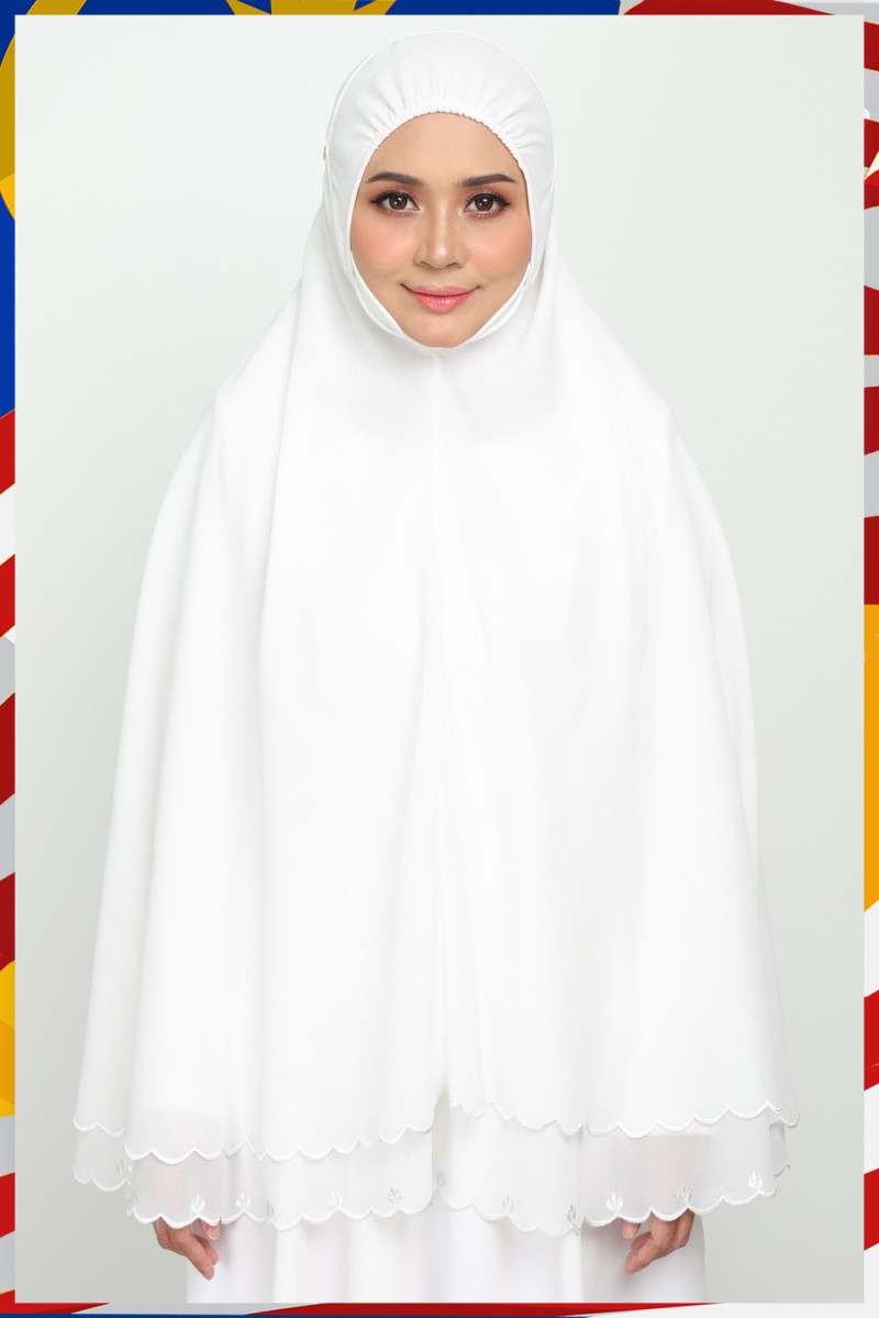 Mini Telekung Fatimah Alice White