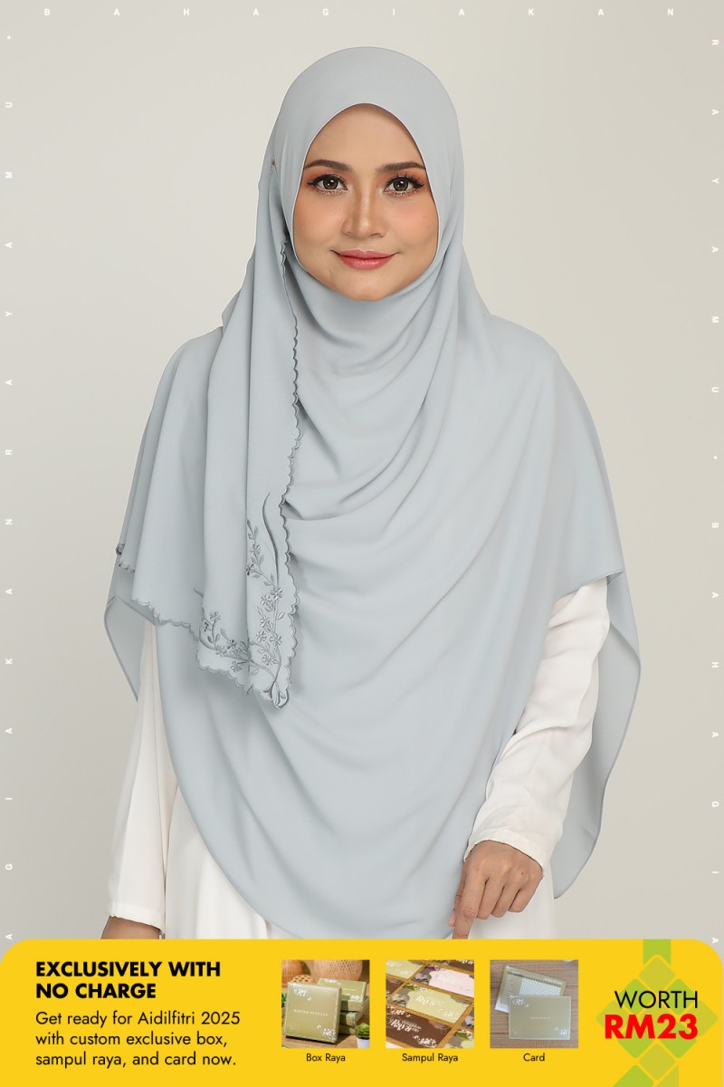 [AS-IS]-Umma Shawl Sulam Mint Blue