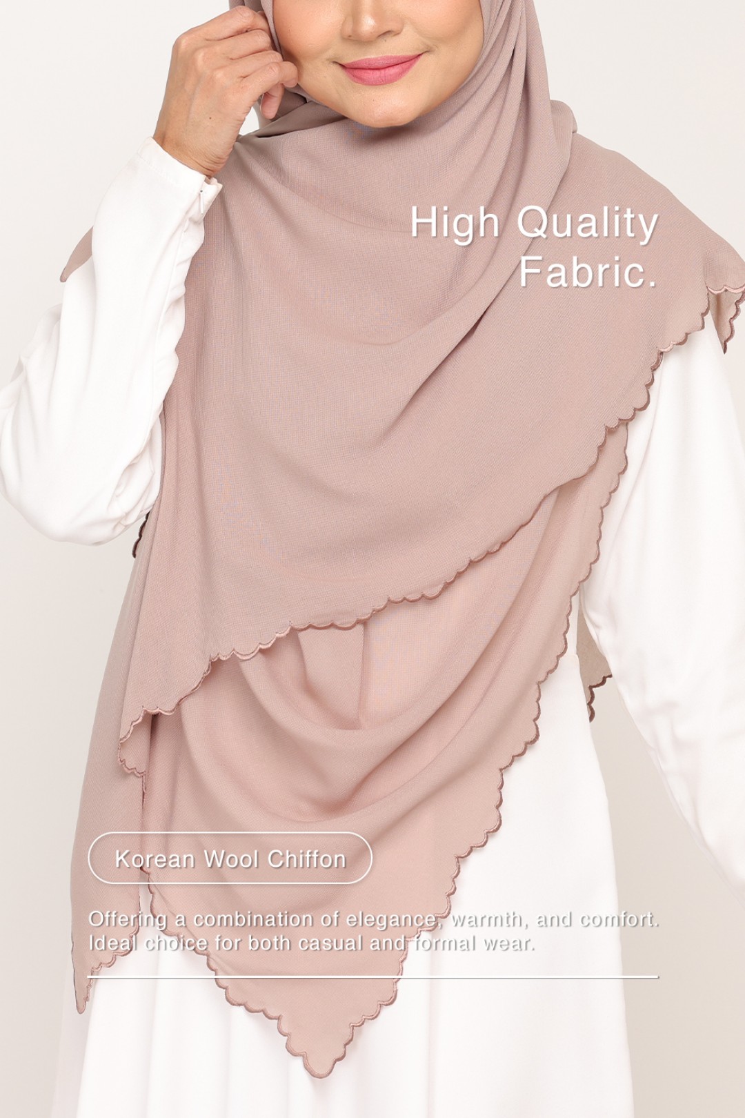 Bawal Sulam Taupe Brown